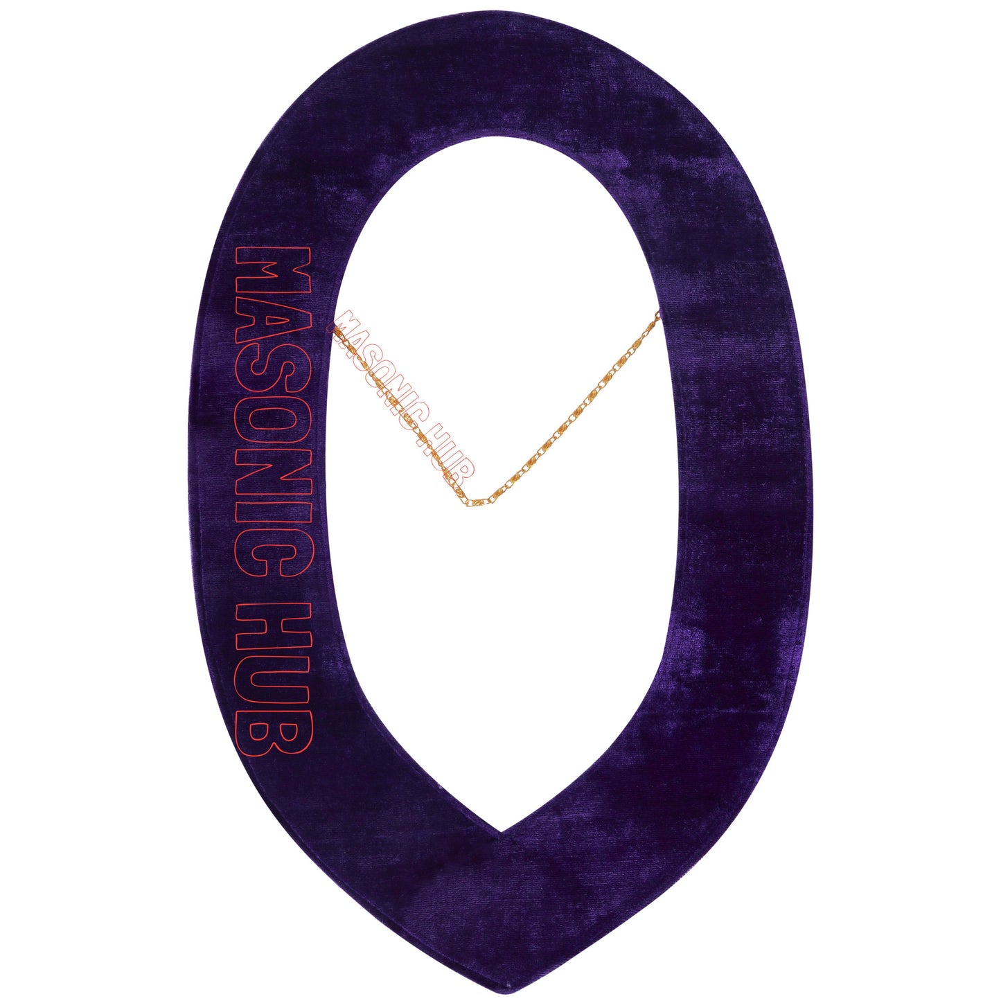 MASONIC REGALIA OES ORDER OF STAR CHAIN COLLAR PURPLE BACKING WITH RHINESTONES