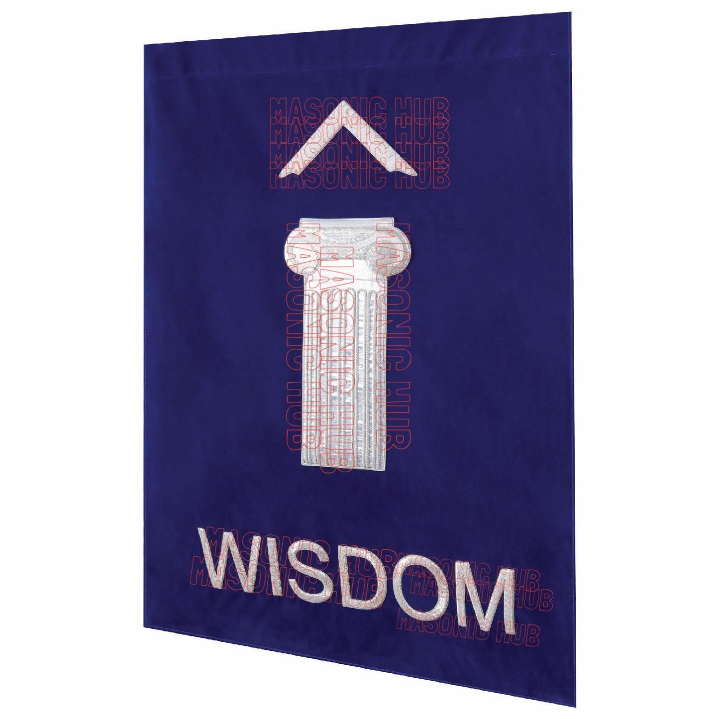Handcrafted Velvet Masonic Blue Lodge Pedestal Covers with Pillars– Set of Three