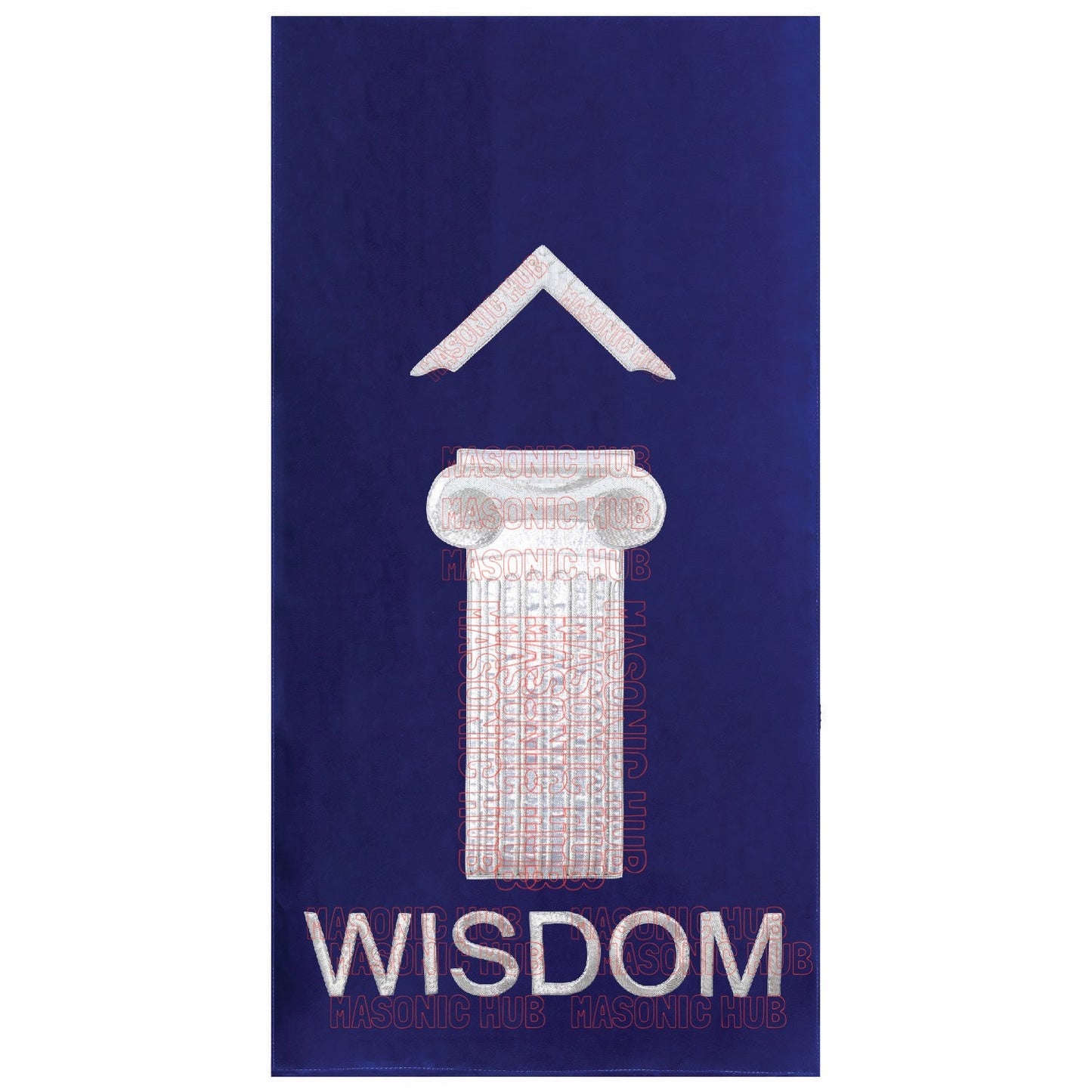 Handcrafted Velvet Masonic Blue Lodge Pedestal Covers with Pillars– Set of Three