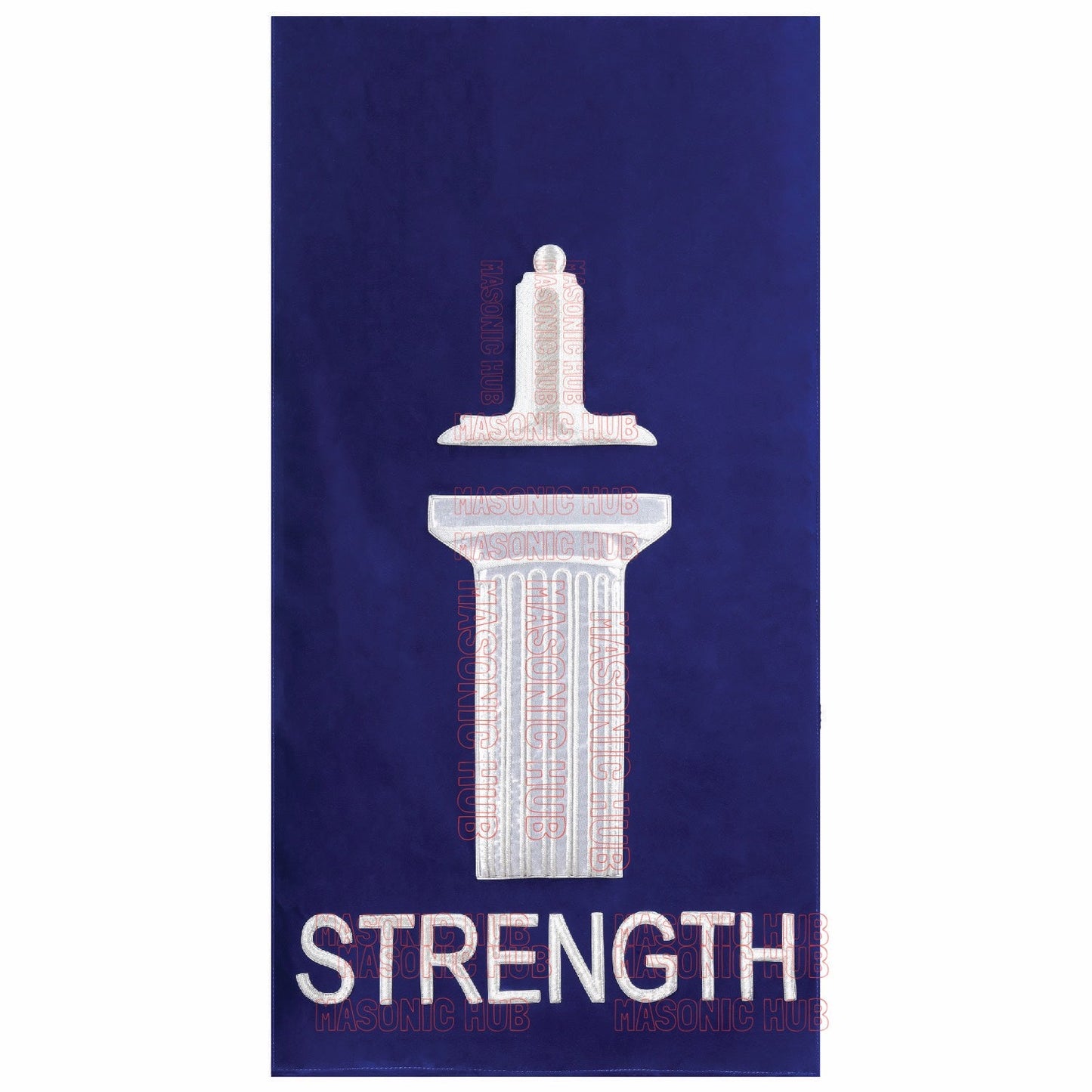 Handcrafted Velvet Masonic Blue Lodge Pedestal Covers with Pillars– Set of Three