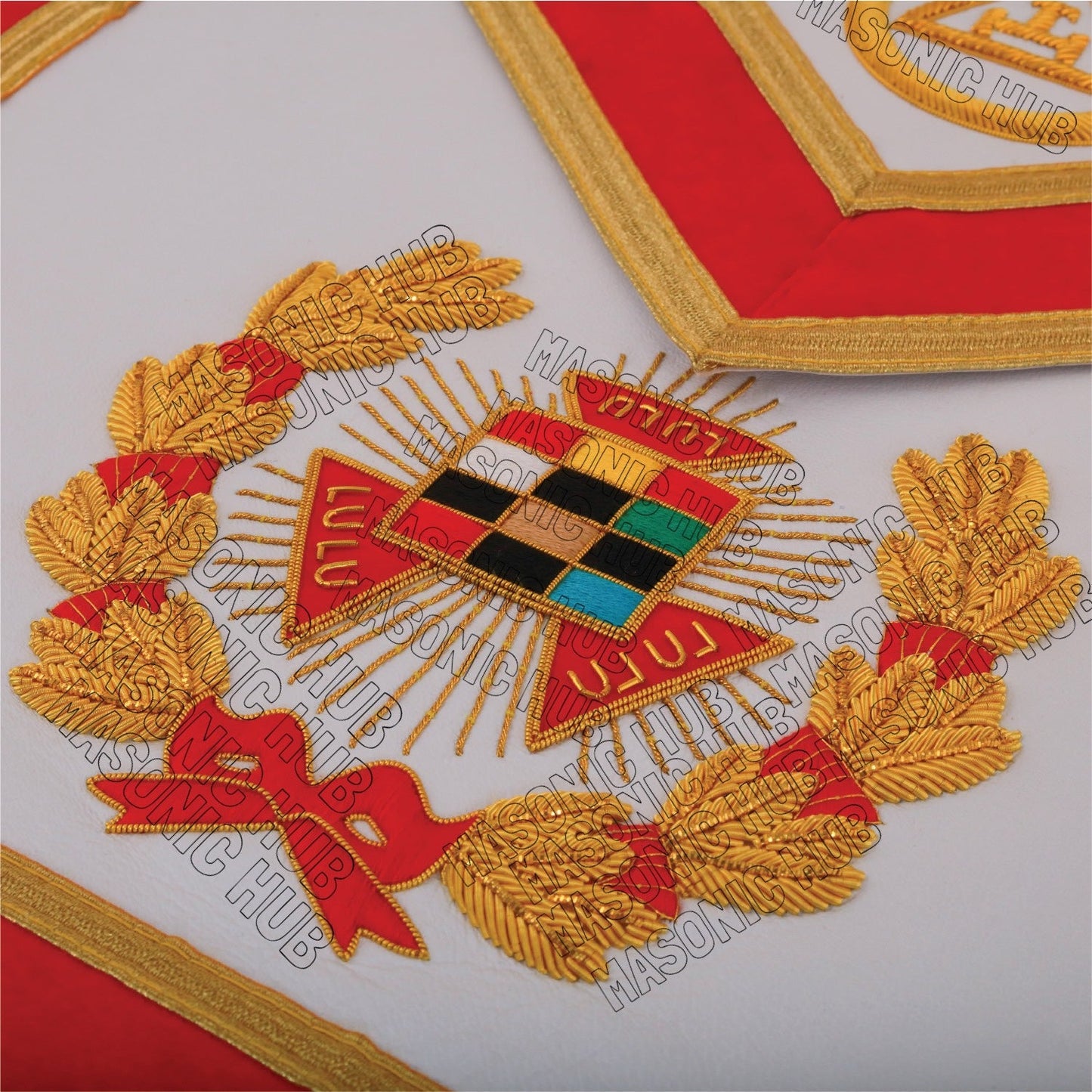 Luxury Handmade Lambskin Apron | Royal Arch Past High Priest (PHP) Grand Chapter