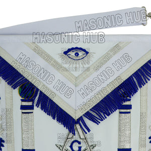 Master Mason Masonic Regalia Lambskin Apron & Chain Collar - Hand Embroidered My Store