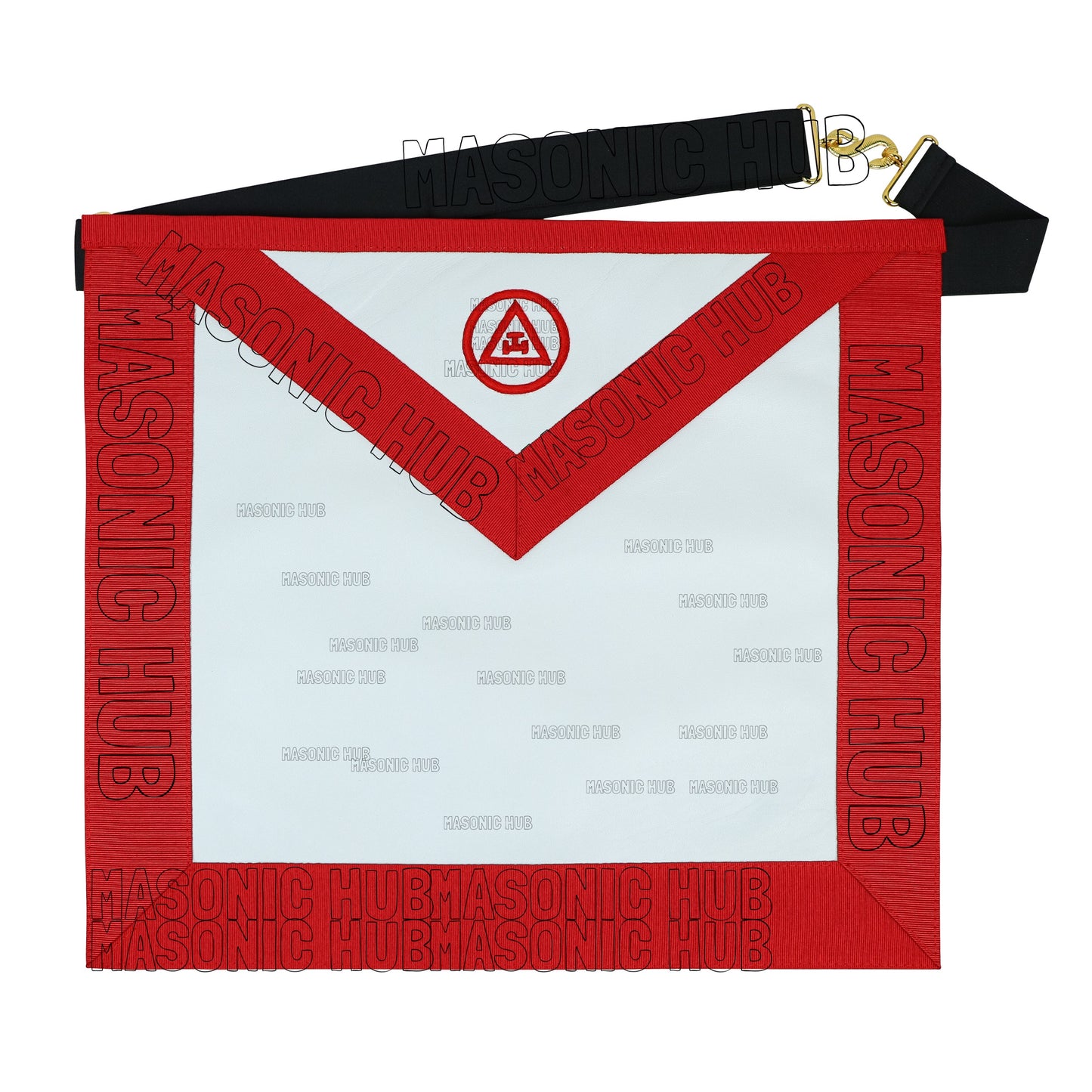 Handcrafted 100% Lambskin Masonic Royal Arch Apron – Hand-Embroidered with Silk Threads