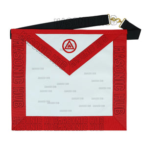 Handcrafted 100% Lambskin Masonic Royal Arch Apron – Hand-Embroidered with Silk Threads Masonic Hub