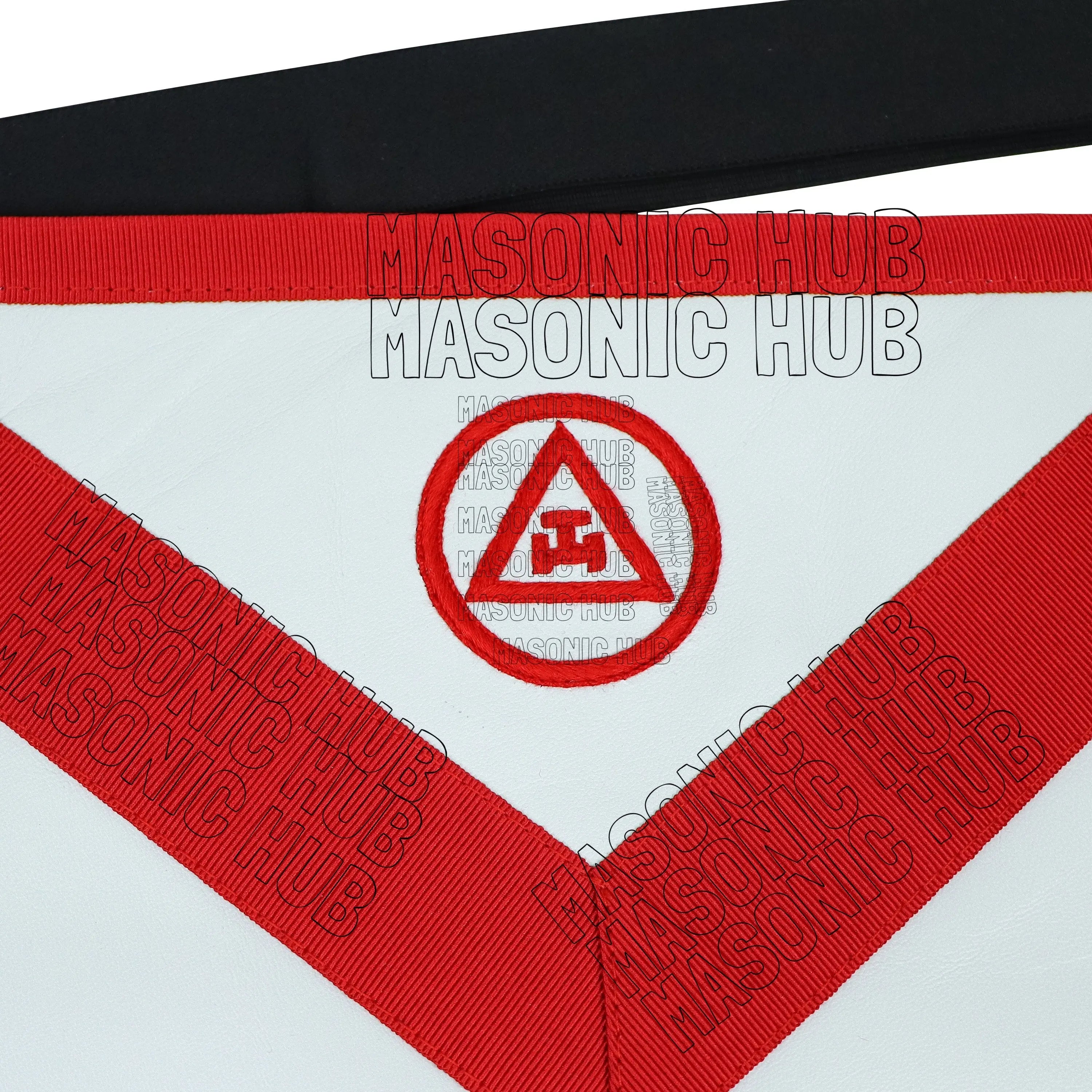 Handcrafted 100% Lambskin Masonic Royal Arch Apron – Hand-Embroidered with Silk Threads Masonic Hub