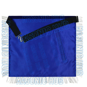 Masonic Past Master Lambskin Apron Compass & Quadrant, Hand-Embroidered Regalia My Store