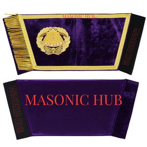 Handcrafted Masonic Grand Master Gauntlet Cuffs – Embroidered with Fringe Masonic Hub