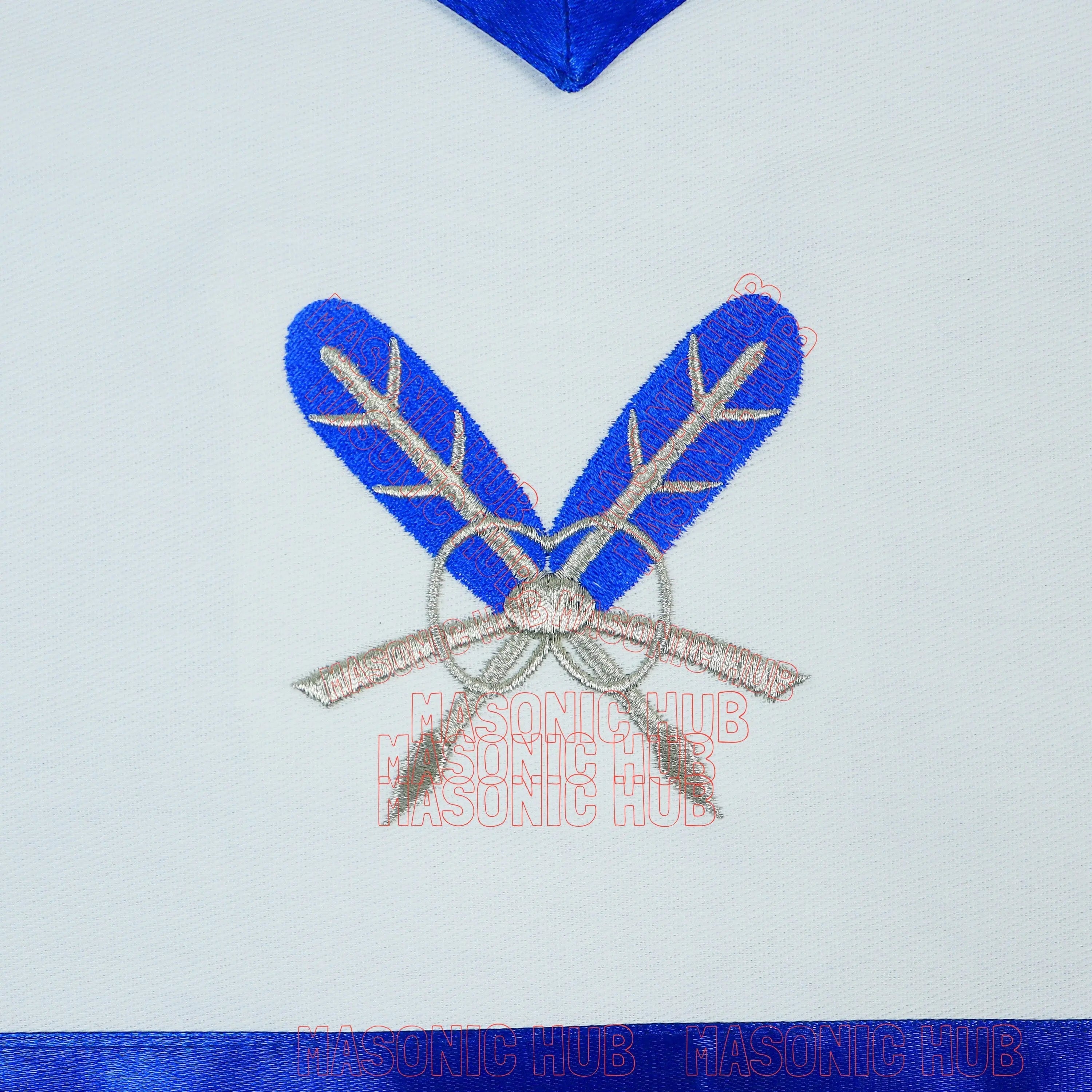 MASONIC Secretary Officer Cotton Apron - Freemason Blue Lodge Regalia My Store