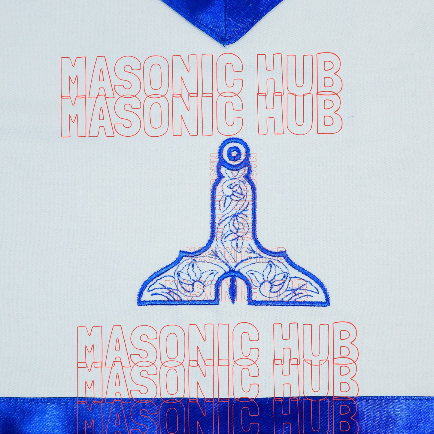 Masonic Regalia Senior Warden Cotton Apron Blue Lodge Officer Freemason Attire