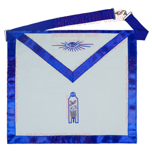 Masonic Regalia Junior Warden Cotton Apron Freemason Blue Lodge Officer 14x16 My Store