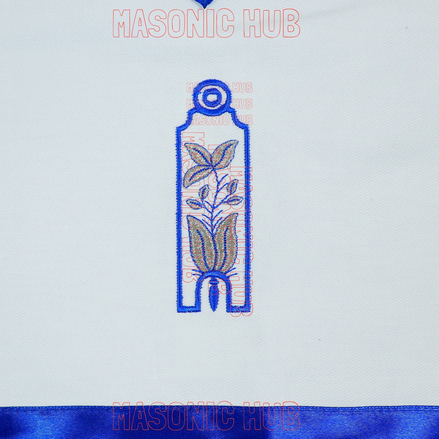 Masonic Regalia Junior Warden Cotton Apron Freemason Blue Lodge Officer 14x16