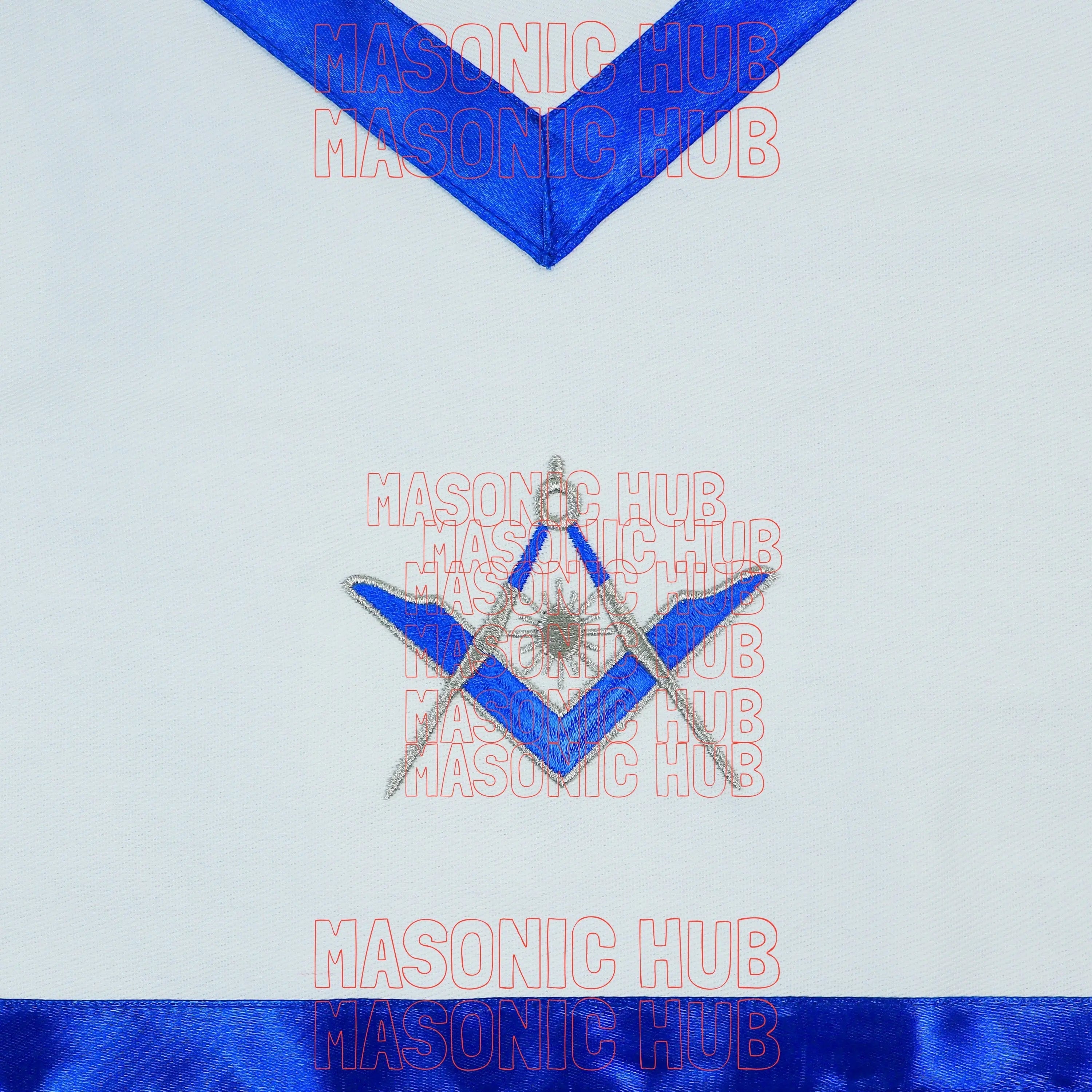 Masonic Regalia Senior Deacon Cotton Apron - Blue Lodge Officer - Embroidered My Store