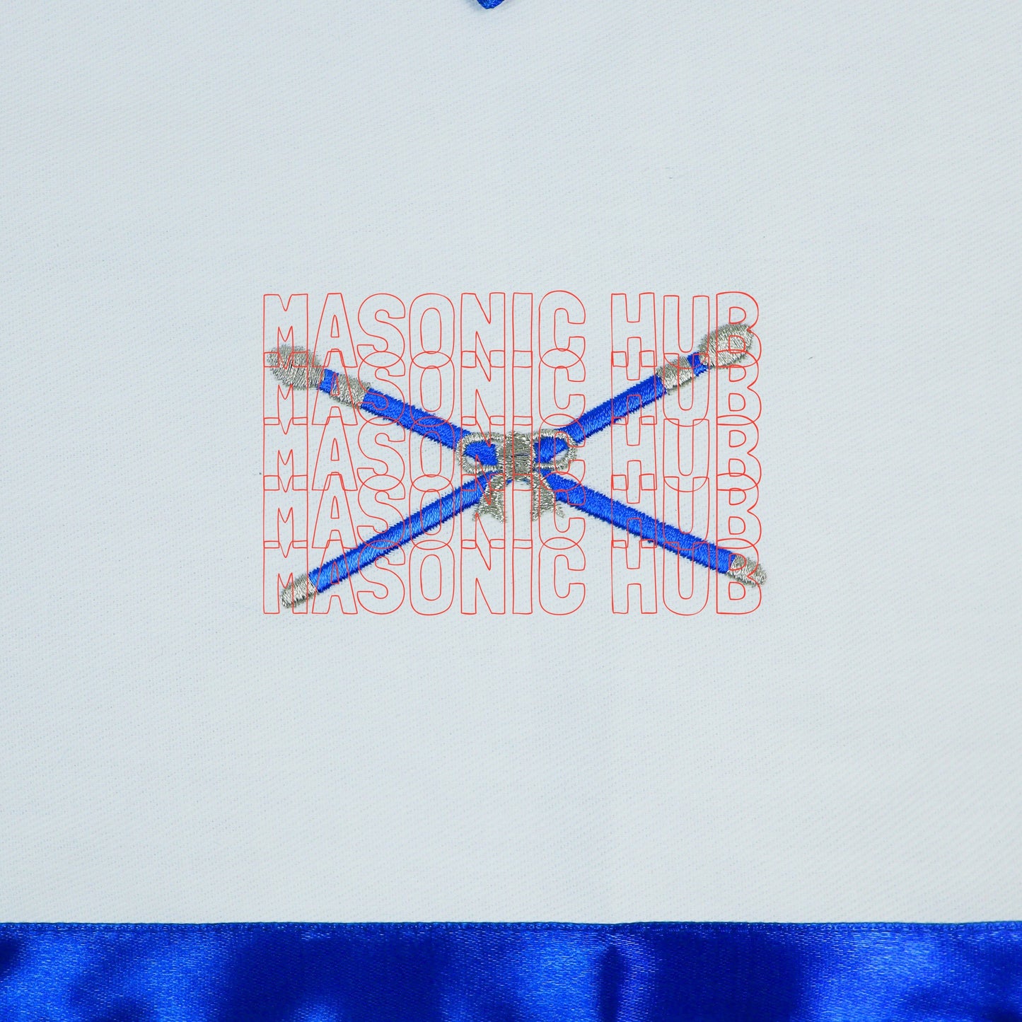 Marshall Masonic Officer Cotton Apron - Freemason Blue Lodge Regalia