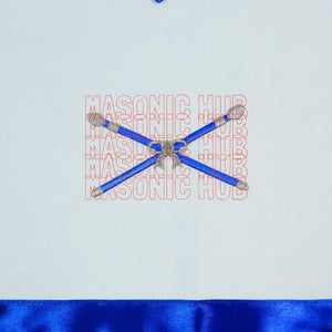 Marshall Masonic Officer Cotton Apron - Freemason Blue Lodge Regalia My Store