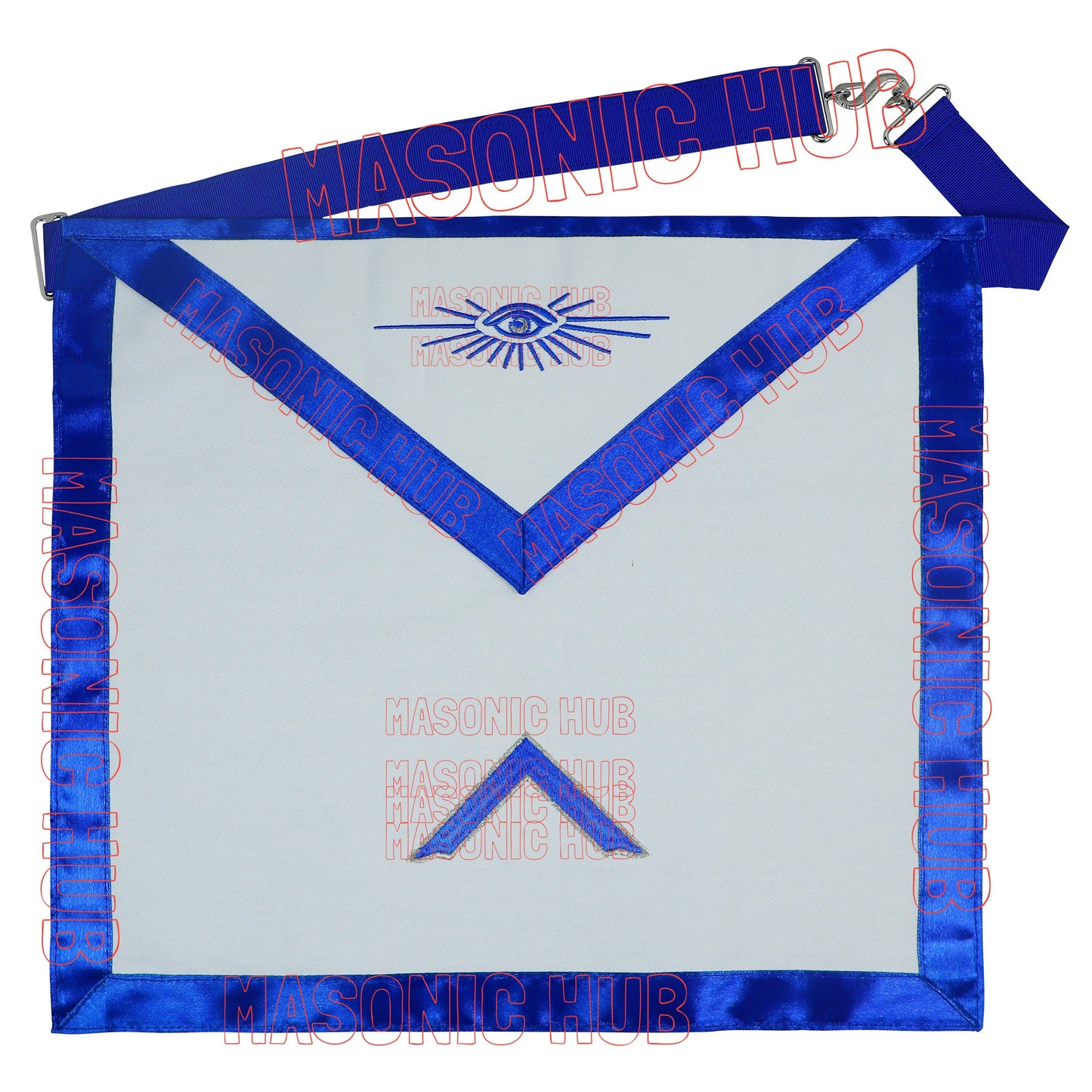 MASONIC HUB Worshipful Master Officer Cotton Apron Freemason Blue Lodge Regalia