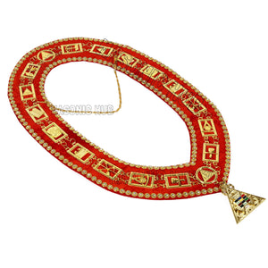 Masonic Royal Arch PHP Past High Priest Metal Chain Collar With Free Jewel Masonic Hub