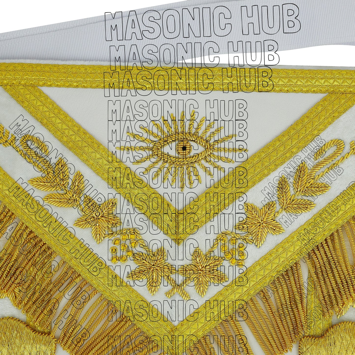 Handmade Masonic Past Master Apron – Genuine Lambskin with Compasses & Quadrant