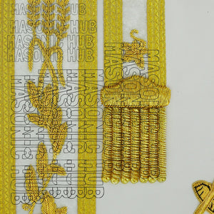 Handmade Masonic Past Master Apron – Genuine Lambskin with Compasses & Quadrant Masonic Hub