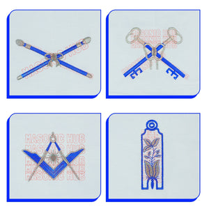 Masonic Blue Lodge Officer Aprons Set of 12 | Freemason Regalia Fraternity My Store