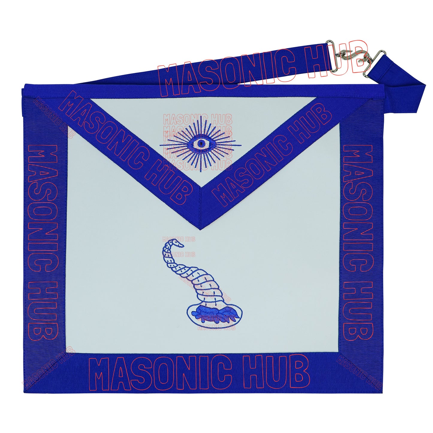 Masonic Junior Steward Apron Set with Chain Collar & Gloves - Blue Lodge Officer Regalia