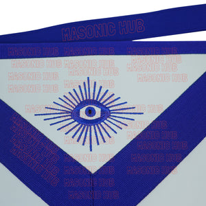Masonic TREASURER Apron With Chain Collar & Gloves - Blue Lodge Officer Regalia Masonic Hub