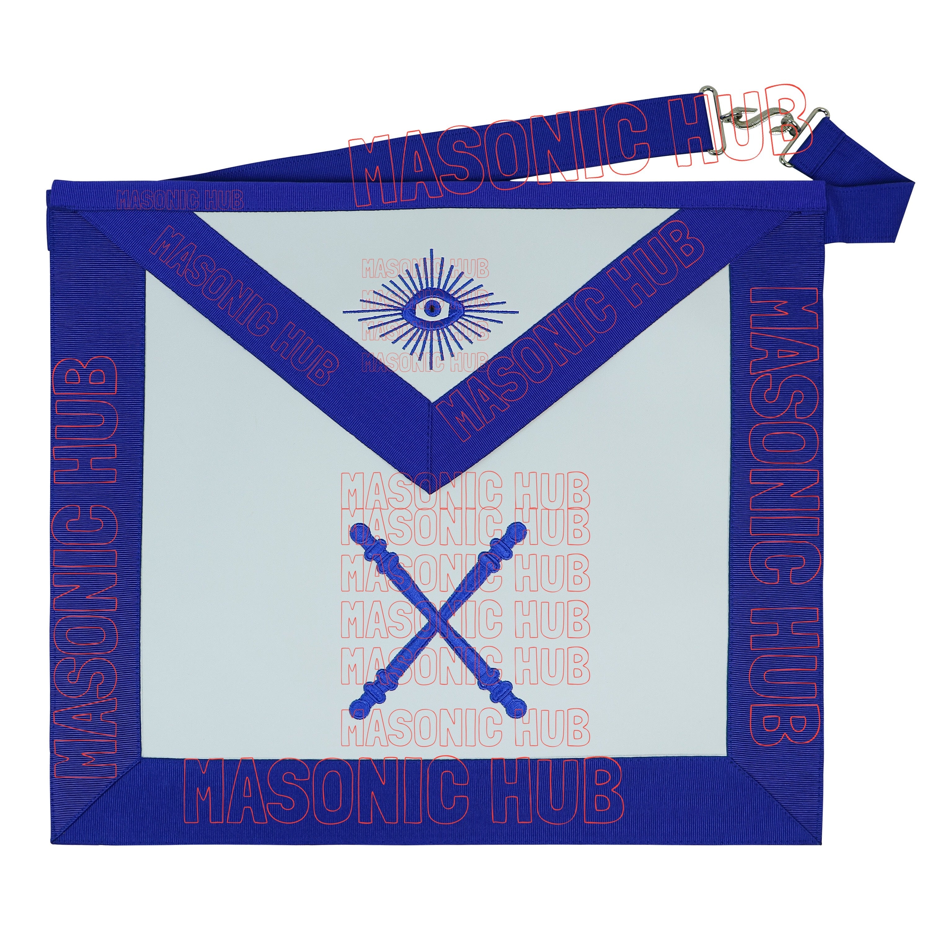Masonic Blue Lodge Marshal Apron Set – Includes Chain Collar & Cotton Gloves Masonic Hub
