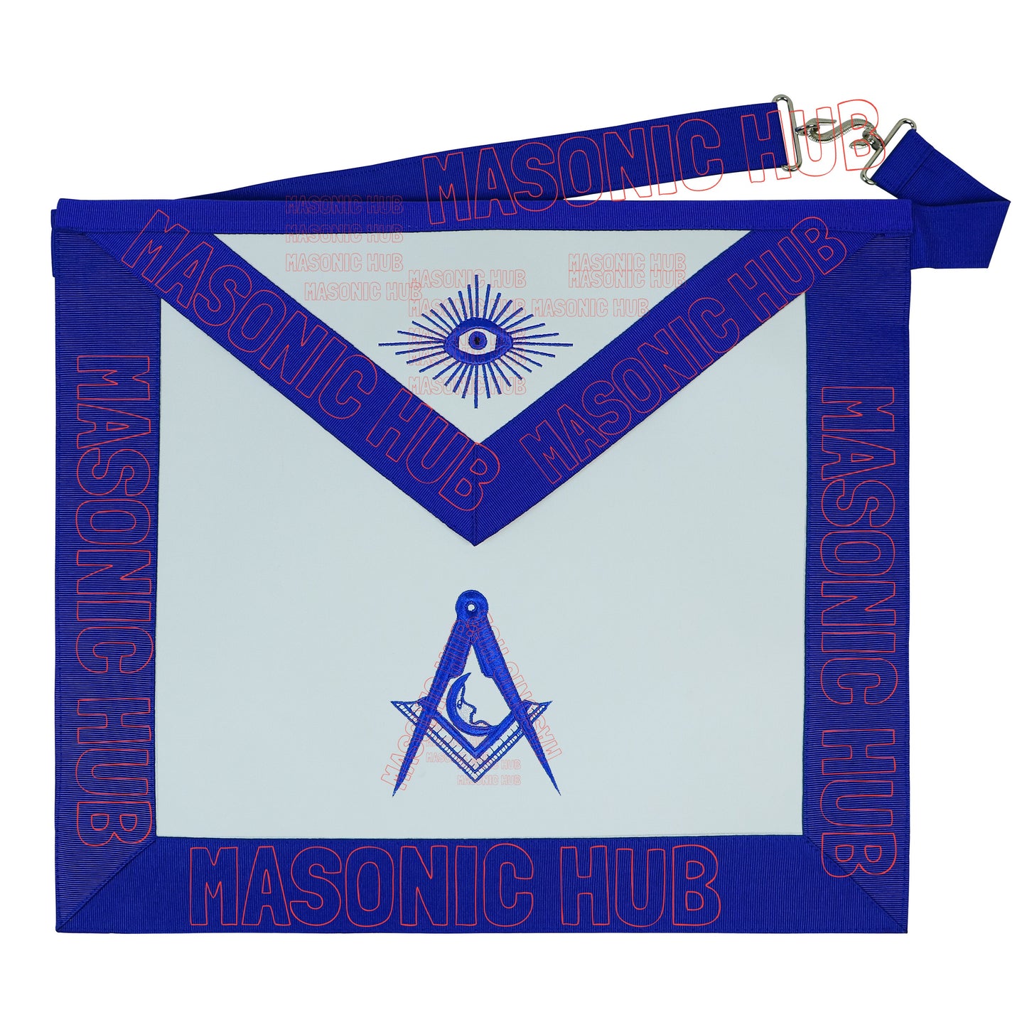 Masonic Blue Lodge Junior Deacon Apron Set – Includes Chain Collar & Cotton Gloves