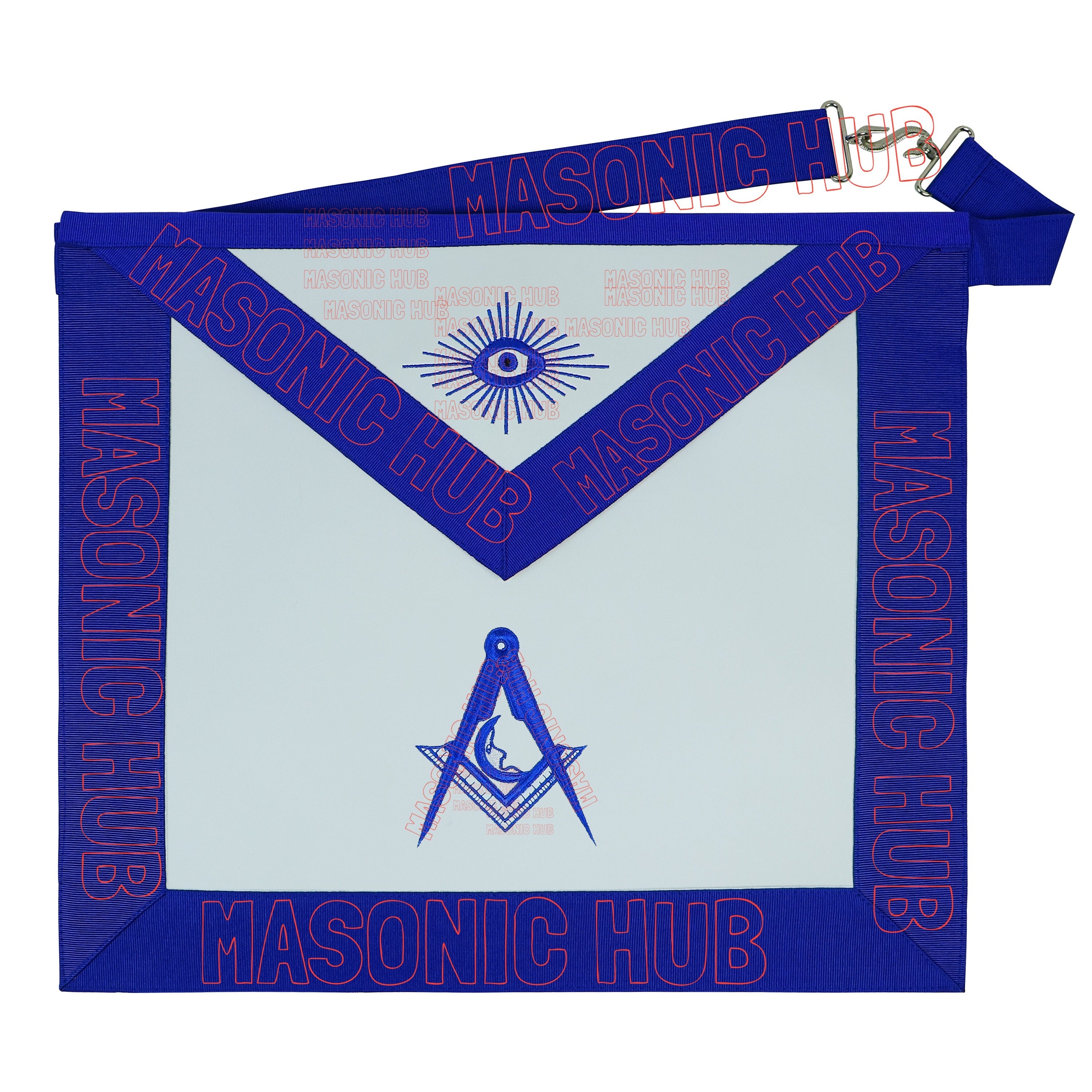 Masonic Blue Lodge Junior Deacon Apron Set – Includes Chain Collar & Cotton Gloves Masonic Hub
