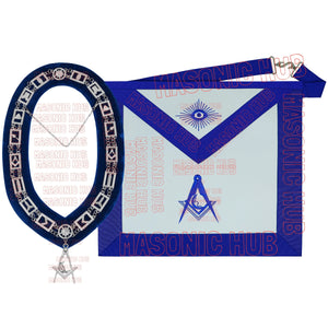Masonic Blue Lodge Junior Deacon Apron Set – Includes Chain Collar & Cotton Gloves Masonic Hub