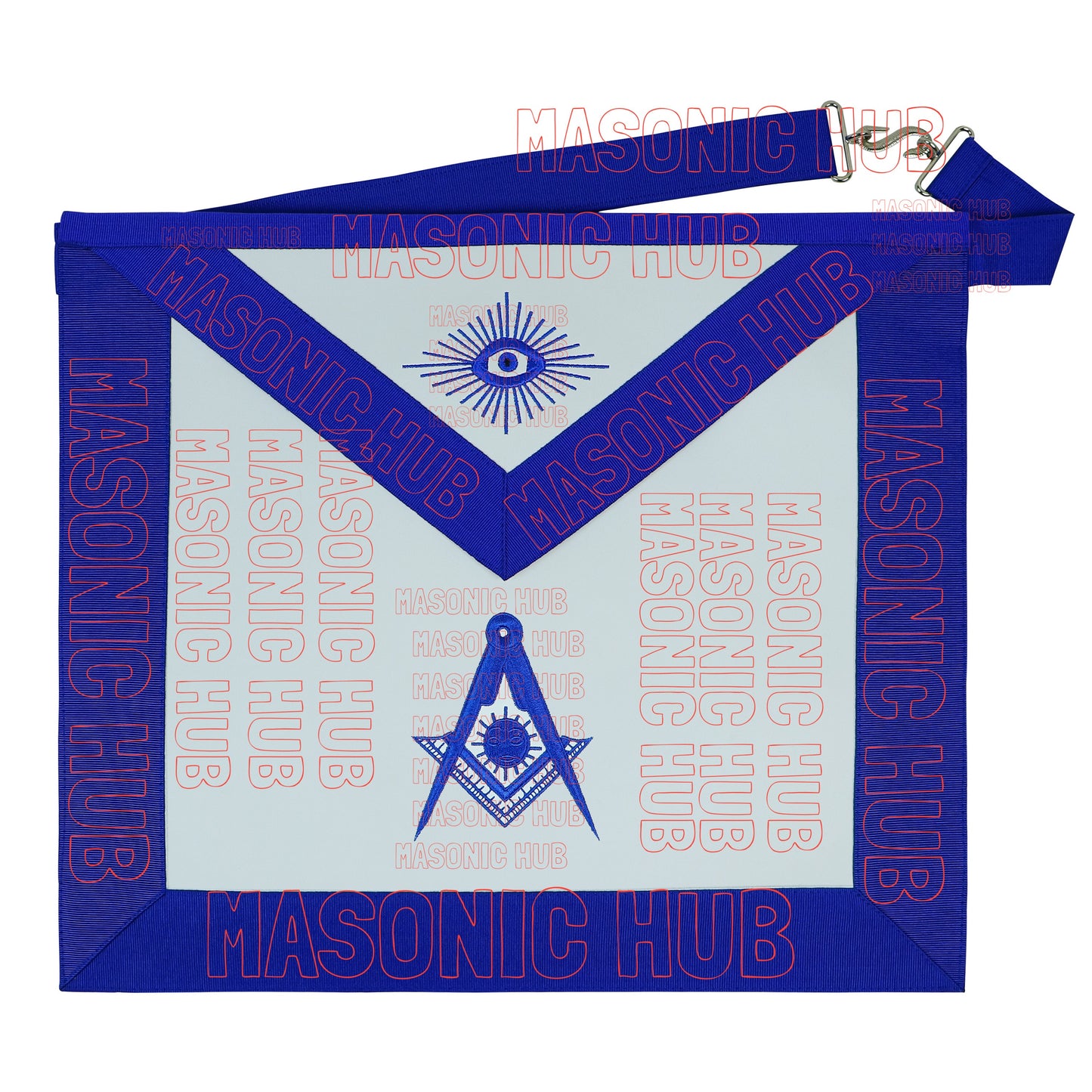 Masonic Blue Lodge Senior Deacon Apron Set – Includes Chain Collar & Cotton Gloves