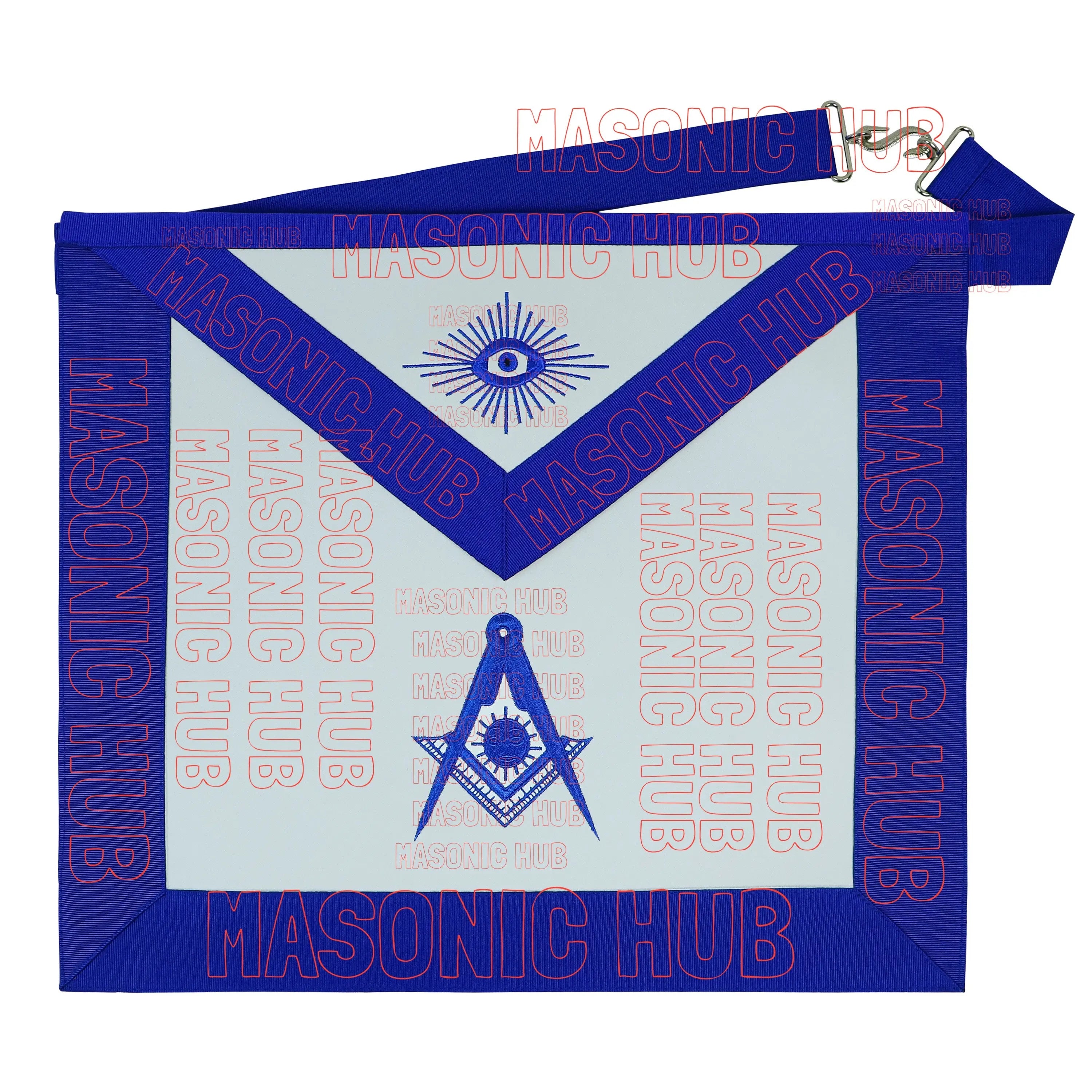 Masonic Blue Lodge Senior Deacon Apron Set – Includes Chain Collar & Cotton Gloves Masonic Hub