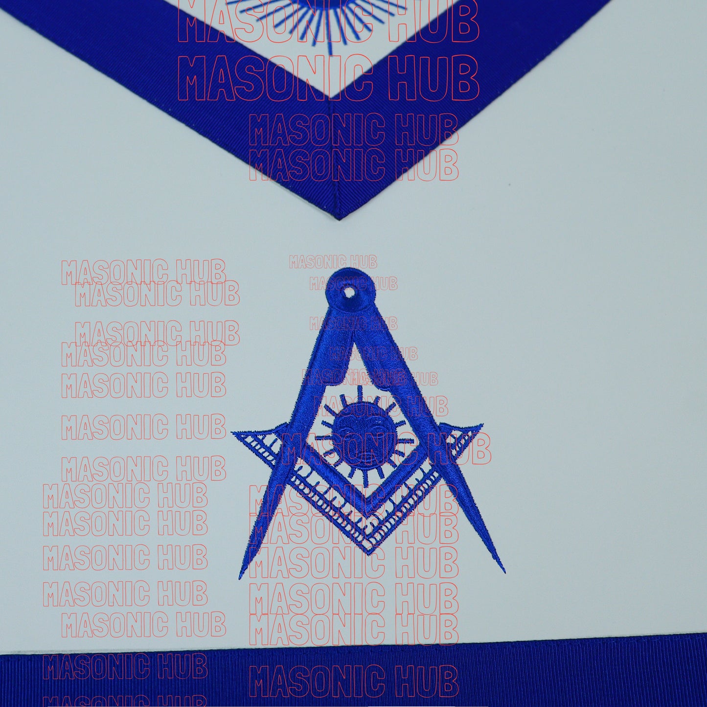 Masonic Blue Lodge Senior Deacon Apron Set – Includes Chain Collar & Cotton Gloves