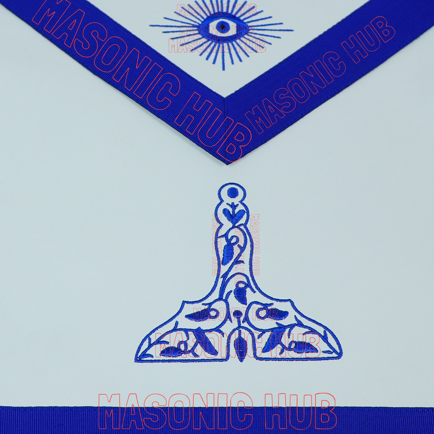 Masonic Blue Lodge Senior Warden Apron Set with Chain Collar & Gloves – Officer Regalia