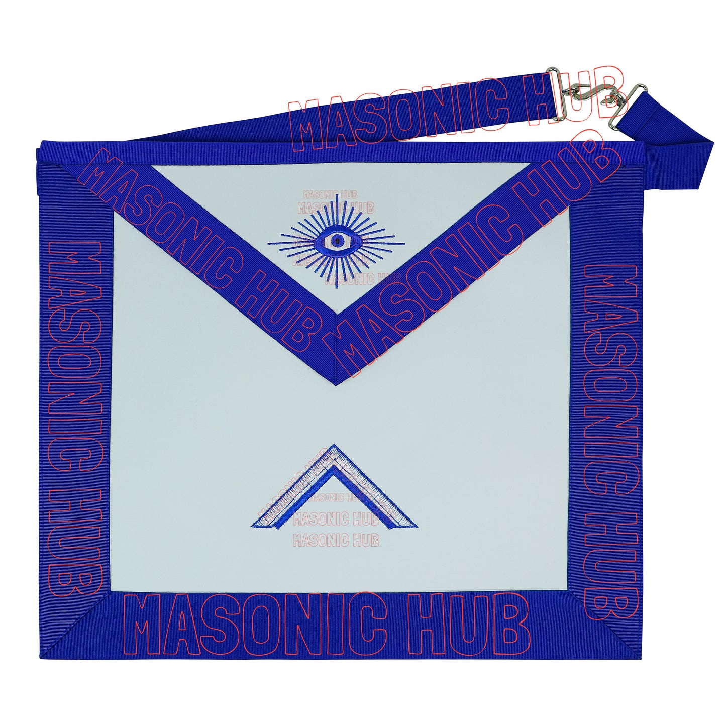 Masonic Blue Lodge Worshipful Master Apron Set with Chain Collar & Gloves – Officer Regalia