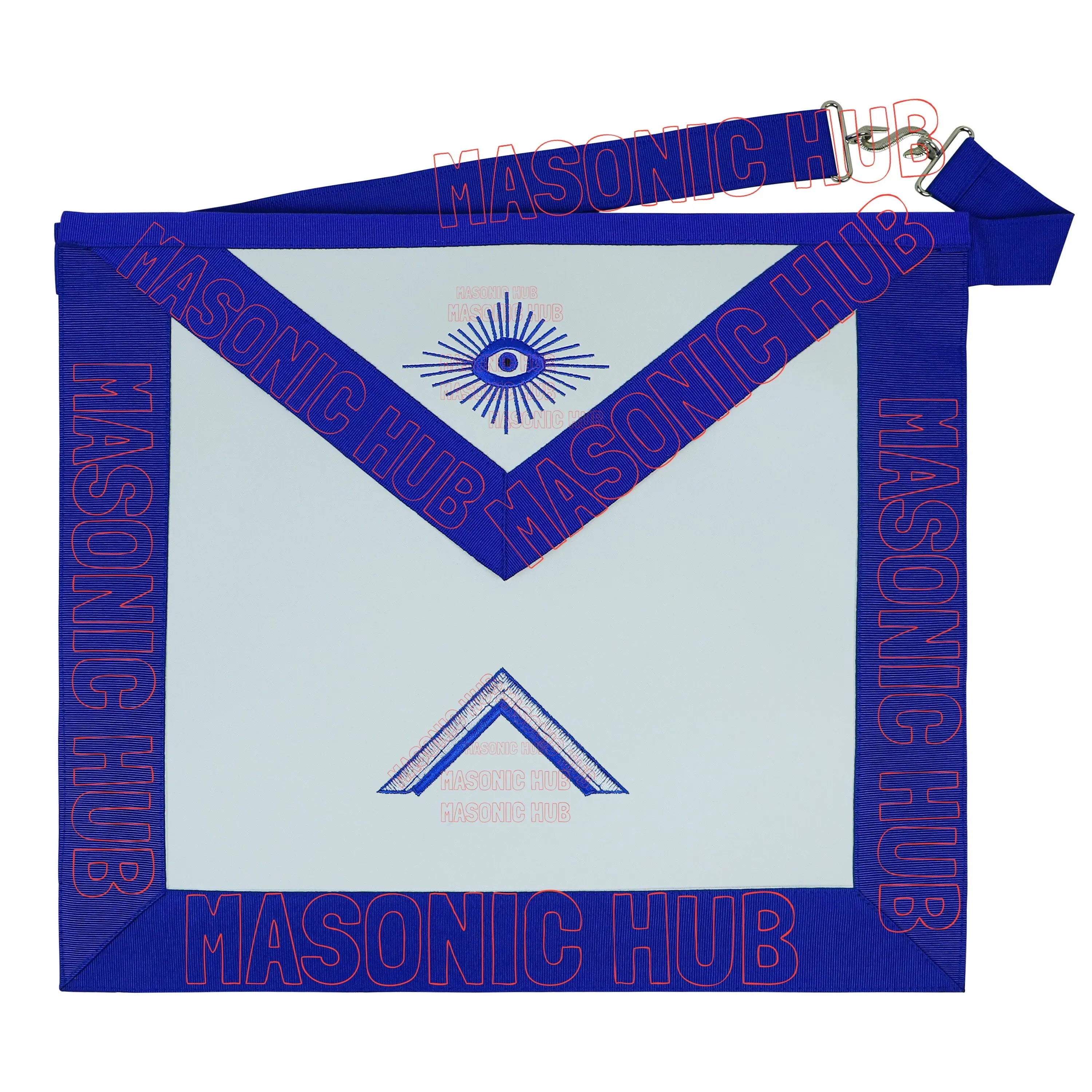 Masonic Blue Lodge Worshipful Master Apron Set with Chain Collar & Gloves – Officer Regalia Masonic Hub