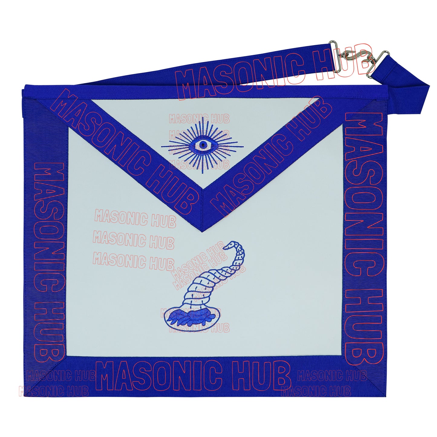 Masonic Blue Lodge Senior Steward Apron Set with Chain Collar & Gloves – Officer Regalia