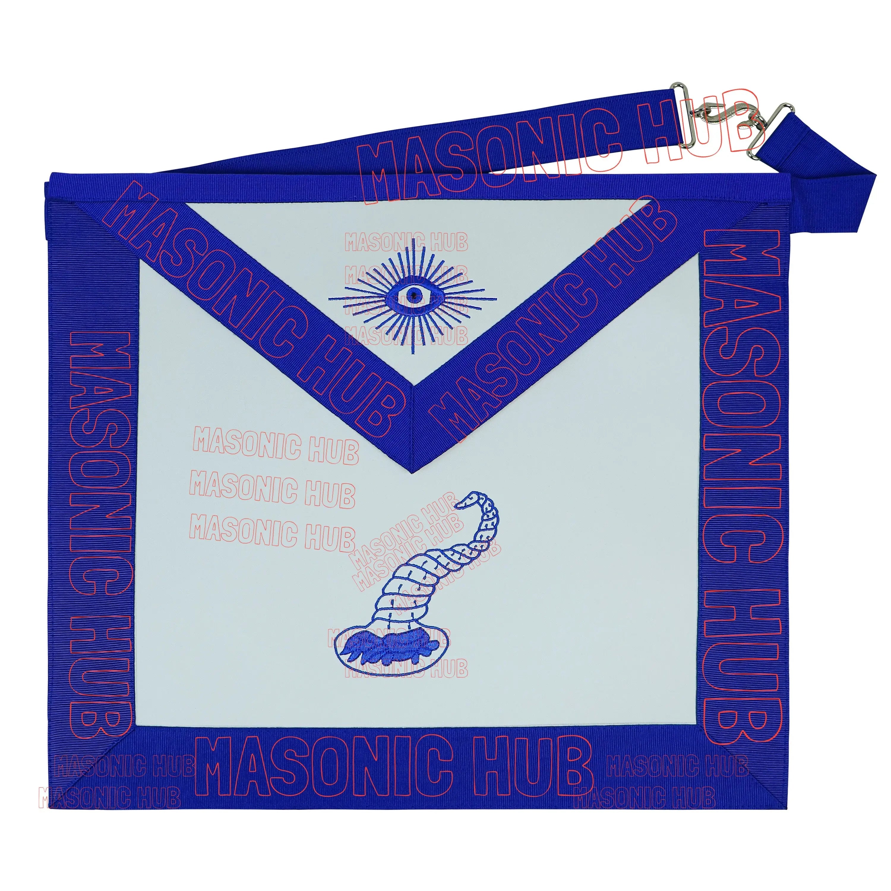 Masonic Blue Lodge Senior Steward Apron Set with Chain Collar & Gloves – Officer Regalia Masonic Hub