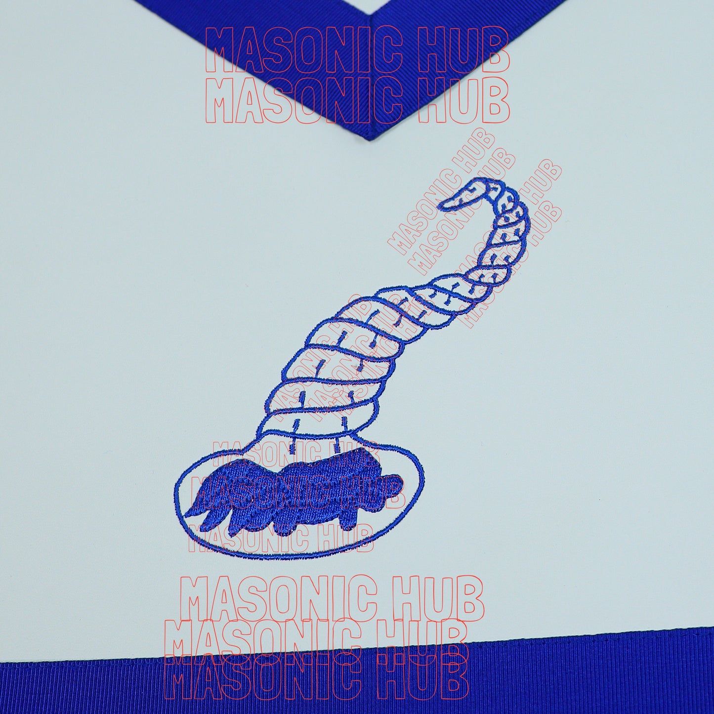 Masonic Blue Lodge Senior Steward Apron Set with Chain Collar & Gloves – Officer Regalia