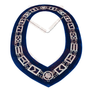 Freemason Blue Lodge Chaplain Apron 100% Lambskin Leather with Chain Collar & Jewel – Masonic Officer Regalia Masonic Hub