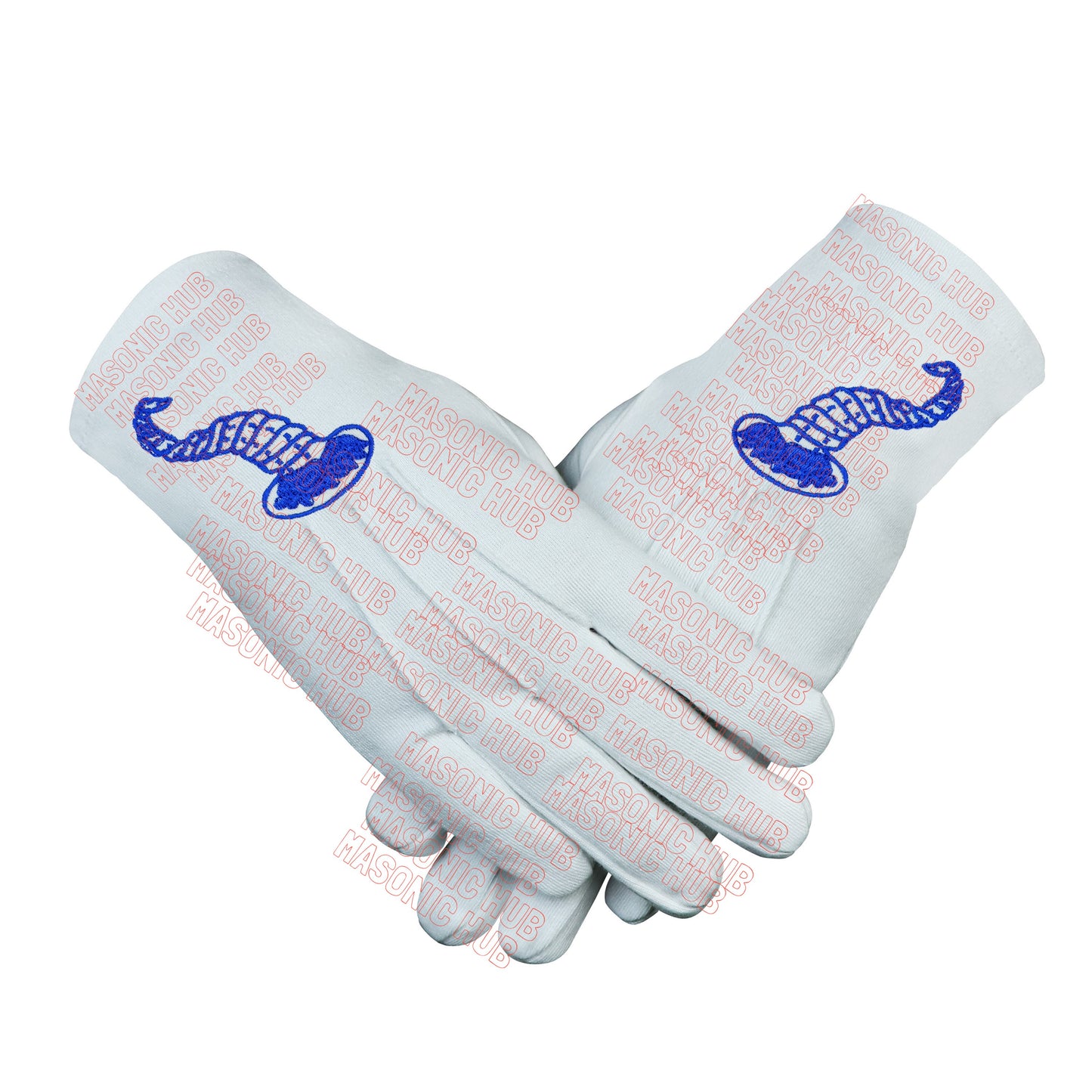 Masonic Blue Lodge Senior Steward Apron Set with Chain Collar & Gloves – Officer Regalia