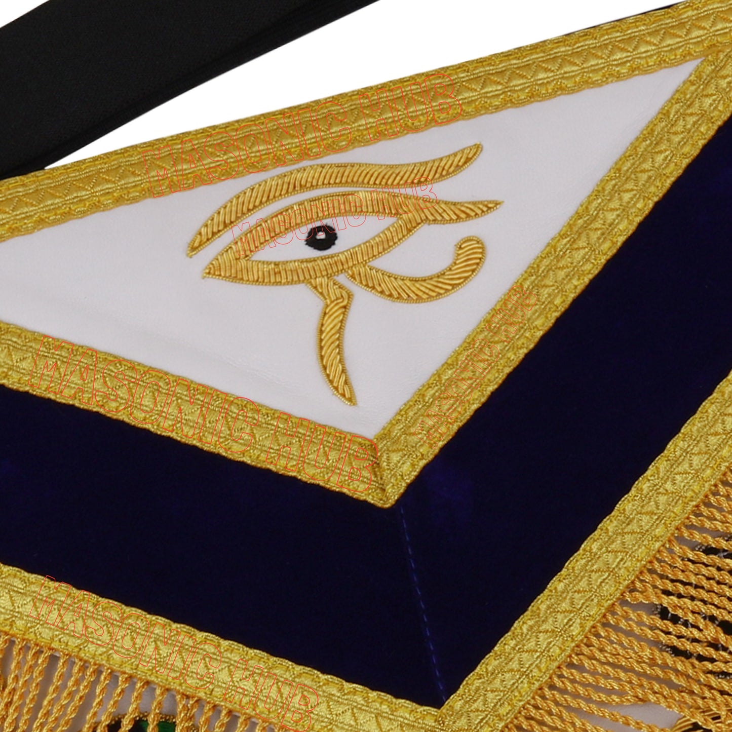 Masonic Custom Past Master Apron – Hand-Embroidered 100% Lambskin
