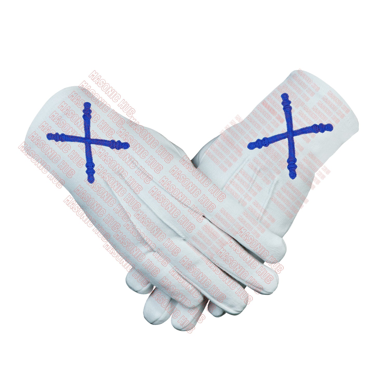 Masonic Blue Lodge Marshal Apron Set – Includes Chain Collar & Cotton Gloves