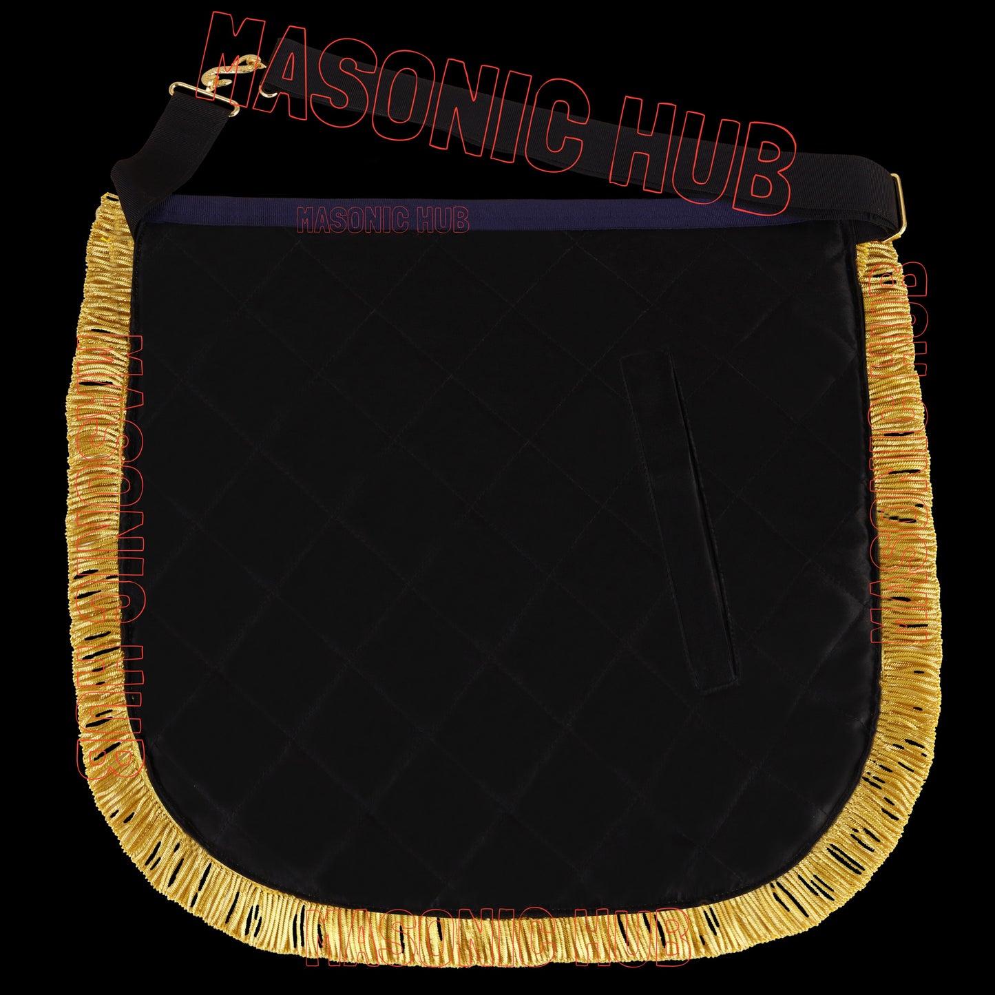 The California Past Master's Masonic Sheep Leather Apron – Gold Bullion Embroidery