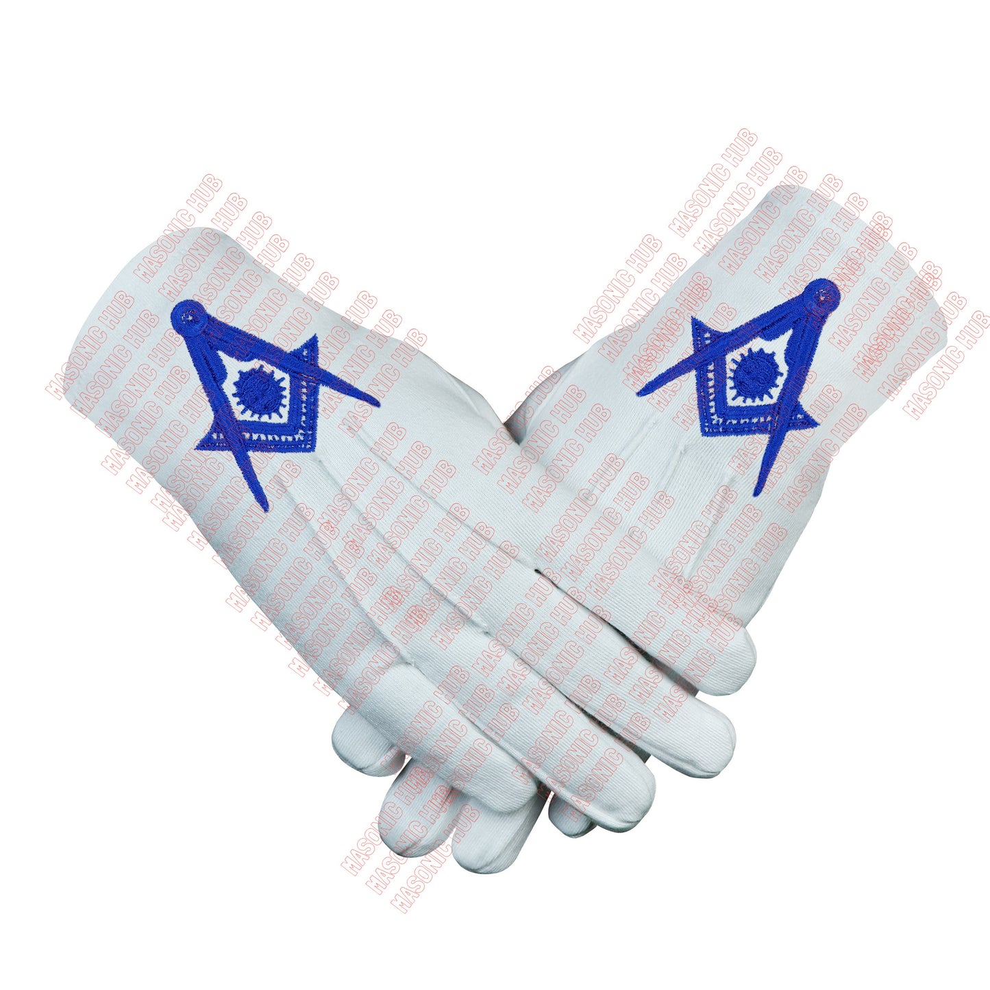 Masonic Blue Lodge Senior Deacon Apron Set – Includes Chain Collar & Cotton Gloves