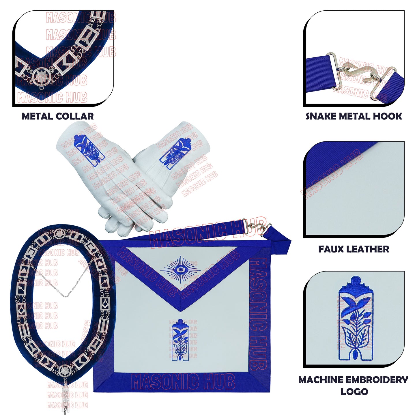 Masonic Junior Warden Apron Set – Blue Lodge Officer Regalia