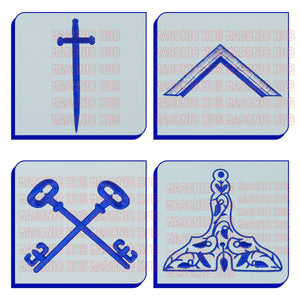 Masonic Blue Lodge Officer Apron Set – 12-Piece Regalia Collection Masonic Hub