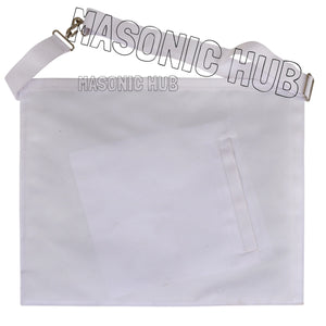 Masonic Candidate / Entered Apprentice Apron – All White Masonic Hub