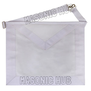 Masonic Candidate / Entered Apprentice Apron – All White Masonic Hub