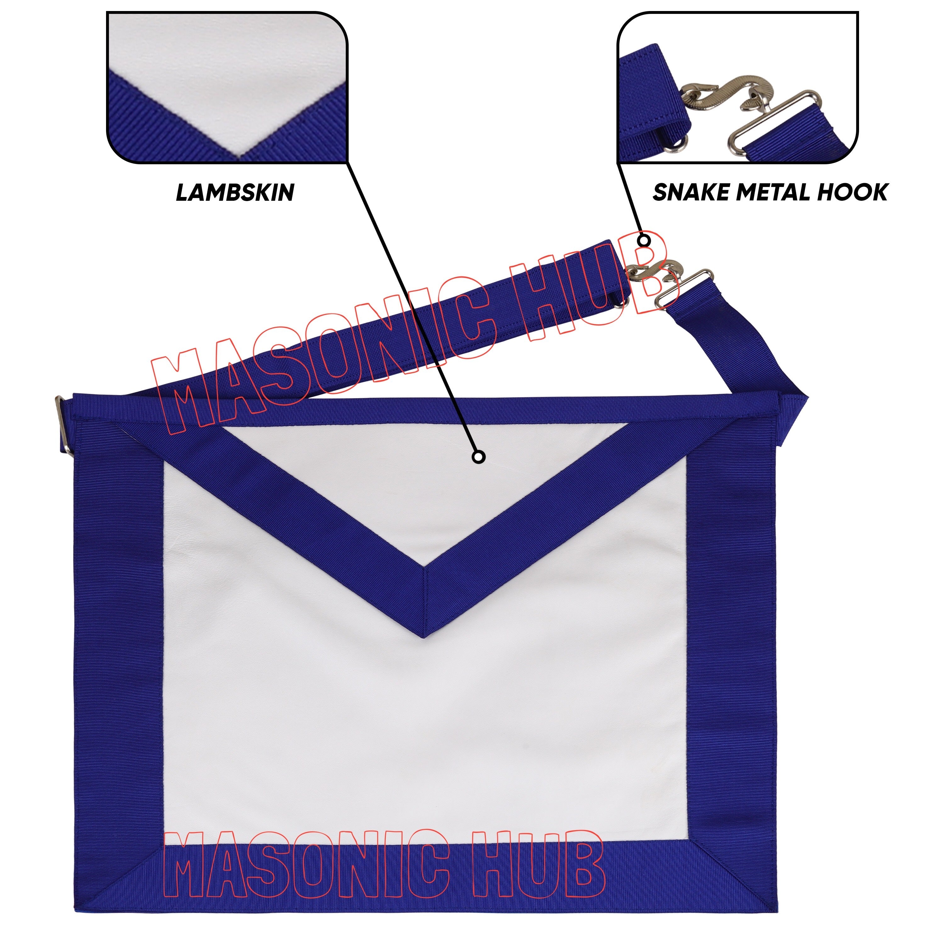 Masonic Blue Lodge Member Apron – 100% Lambskin Masonic Hub