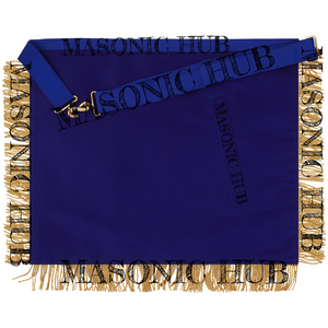 Masonic Master Mason Lambskin Apron with All-Seeing Eye Emblem Gold Mylar Fringe My Store